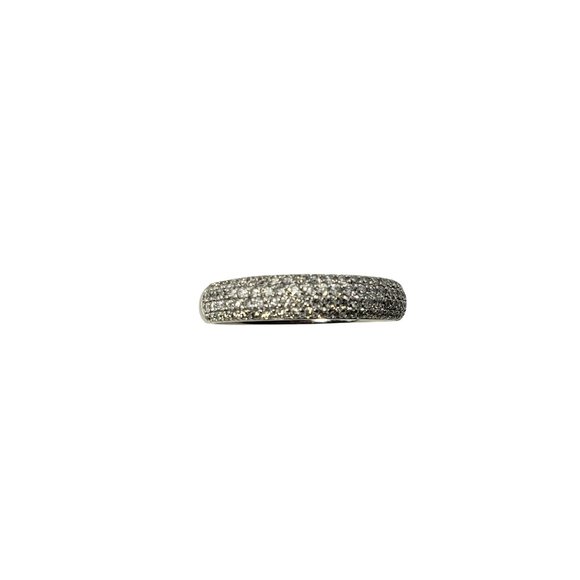 Vintage 14 Karat White Gold Diamond Band Ring Size 7 #11588 - Picture 1 of 7